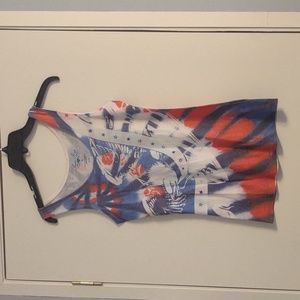 Prairie Rose sleeveless tank top with beading on front size small